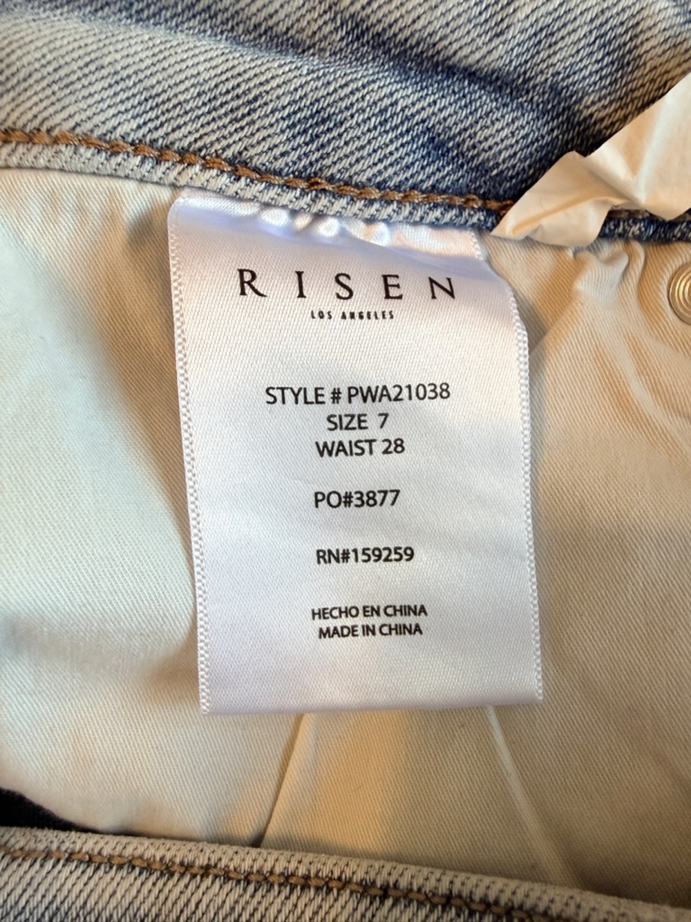 Risen | Light Wash High-Rise Palazzo Jeans - Picture 10 of 11